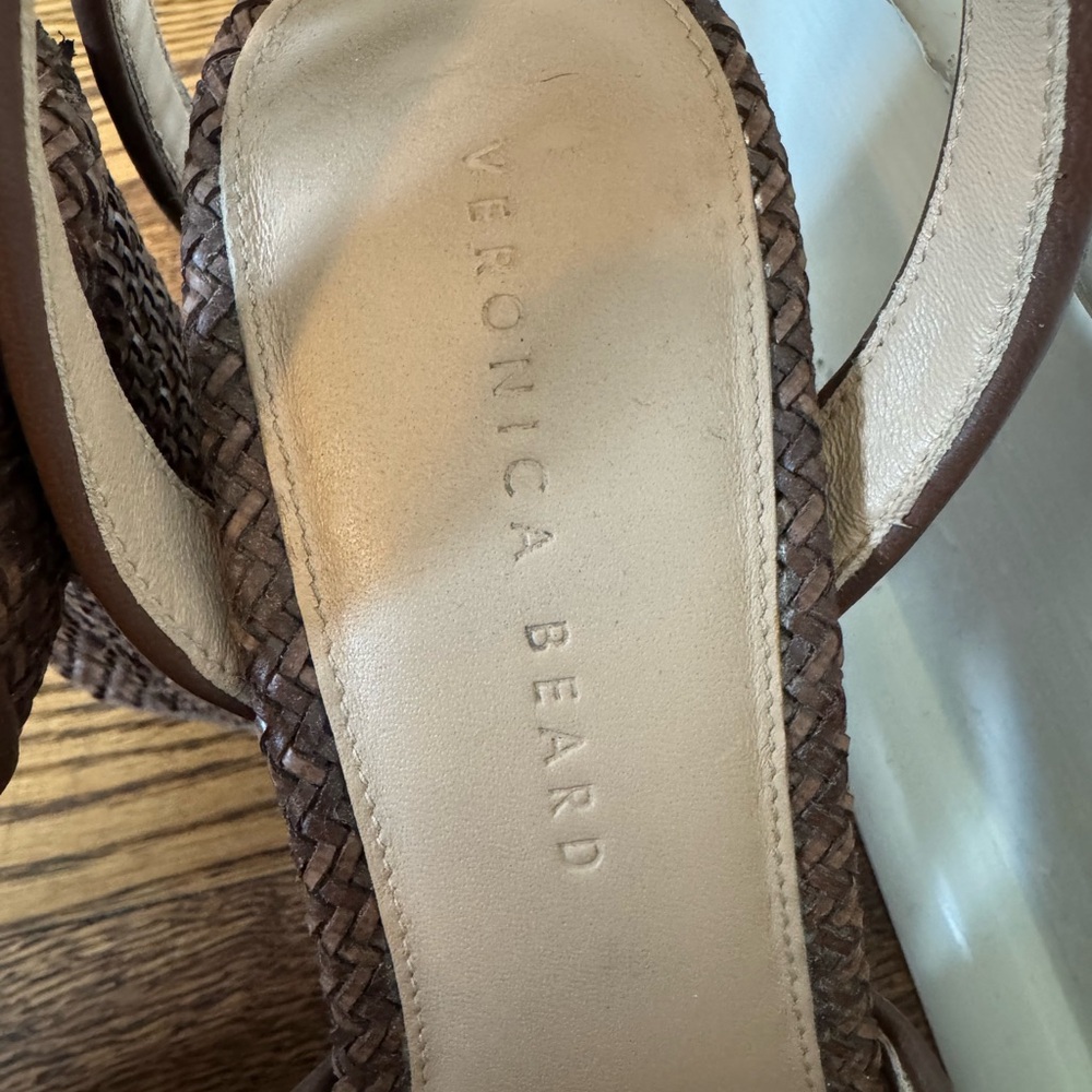 Veronica Beard - Brown Raffia Platform Sandals - image 2